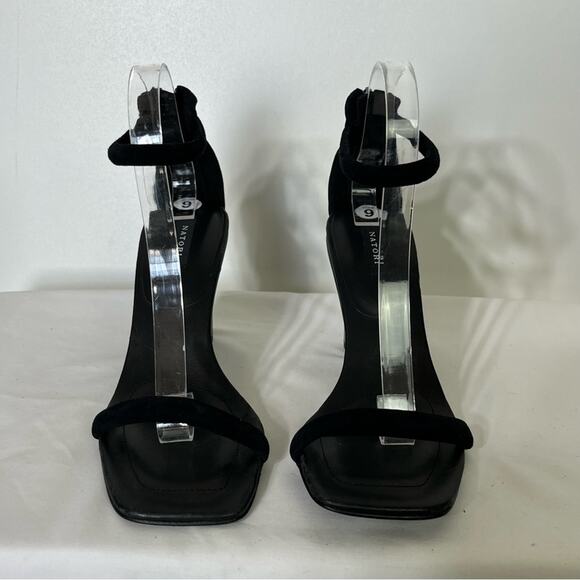 NATORI Glow Suede Black Sandal Size 9 EUC - Picture 3 of 8